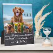 Plaque Photo Mémoire personnalisée de perte d'animal de compagn (Côté)