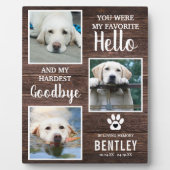 Plaque Photo Mémoire photo d'animal rustique - Souvenir de chie (Devant)