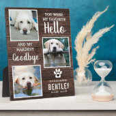 Plaque Photo Mémoire photo d'animal rustique - Souvenir de chie (Côté)