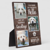 Plaque Photo Mémoire photo rustique pour animaux de compagnie S (Côté)