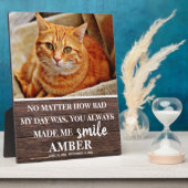 Plaque Photo Mémoire rustique de chat Souvenir Photo (Côté)