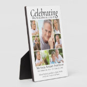 Plaque Photo Mémoire Tribute Collage de photos Souvenir (Côté)