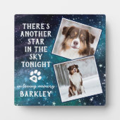 Plaque Photo Mémorial animal de compagnie Perte d'animal Chien (Devant)