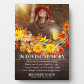 Plaque photo Memorial | Automne Rustique (Devant)
