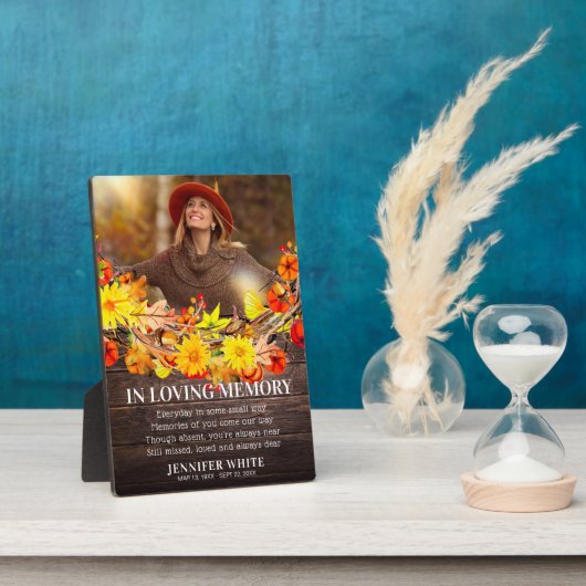 Plaque photo Memorial | Automne Rustique (Côté)