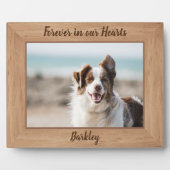 Plaque Photo Mémorial aux animaux de compagnie - Forever in our (Devant)
