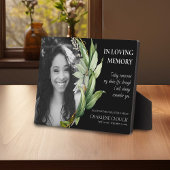 Plaque photo Memorial | Cadre de feuillage vert