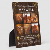 Plaque Photo Mémorial Canin en Bois Rustique (Côté)