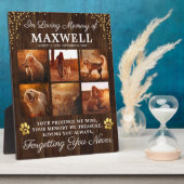 Plaque Photo Mémorial Canin en Bois Rustique (Côté)