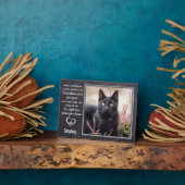 Plaque Photo Mémorial Chat Perte Animaux Empreinte de Patte Cœu (Côté)