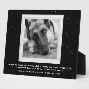 Plaque Photo Mémorial d'animal de compagnie Berger Allemand ave