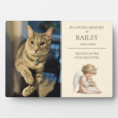 Plaque Photo Mémorial d'animal de compagnie chat  (Devant)