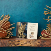 Plaque Photo Mémorial d'animal de compagnie chat  (Côté)