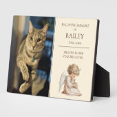 Plaque Photo Mémorial d'animal de compagnie chat  (Côté)