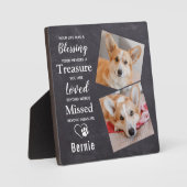 Plaque Photo Mémorial d'animal de compagnie Perte d'animal de c (Recto)