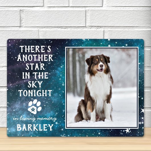 Plaque Photo Mémorial d'animal de compagnie Perte d'animal de c