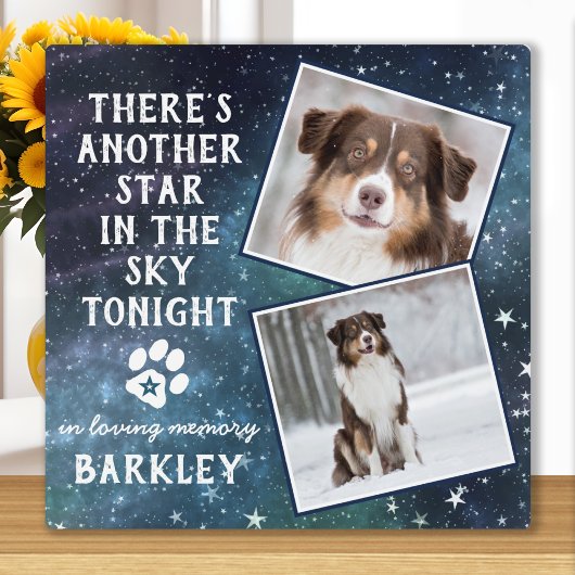 Plaque Photo Mémorial d'animal de compagnie Perte d'animal Phot