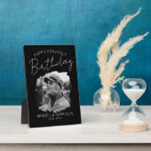 Plaque Photo Mémorial d'anniversaire de photo élégant (Côté)