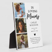 Plaque Photo Mémorial de 3 photos en souvenir (Côté)