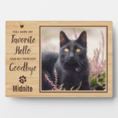 Plaque Photo Mémorial de chat Perte d'animal de compagnie (Devant)