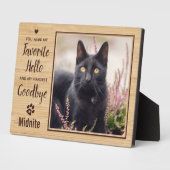 Plaque Photo Mémorial de chat Perte d'animal de compagnie (Côté)