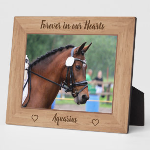 Plaque Photo Mémorial de cheval à jamais dans nos cœurs Photo d