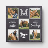 Plaque Photo Mémorial de cheval de compagnie Collage photo pers (Devant)