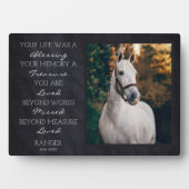 Plaque Photo Mémorial de cheval Perte d'animal de compagnie Pho (Devant)