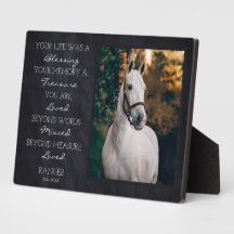 Mémorial de cheval Perte d'animal Souvenir Photo d
