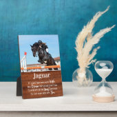 Plaque Photo Mémorial de Cheval Rustique Photo de Souvenir Éque (Côté)