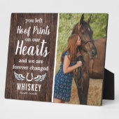 Plaque Photo Mémorial de cheval rustique | Souvenir photo (Côté)