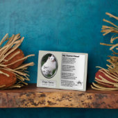 Plaque Photo Mémorial de chien - Mon ami pour toujours - Gris (Côté)