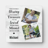 Plaque Photo Mémorial de conservation de photos en marbre moder (Devant)