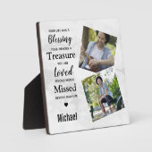 Plaque Photo Mémorial de conservation de photos en marbre moder (Recto)