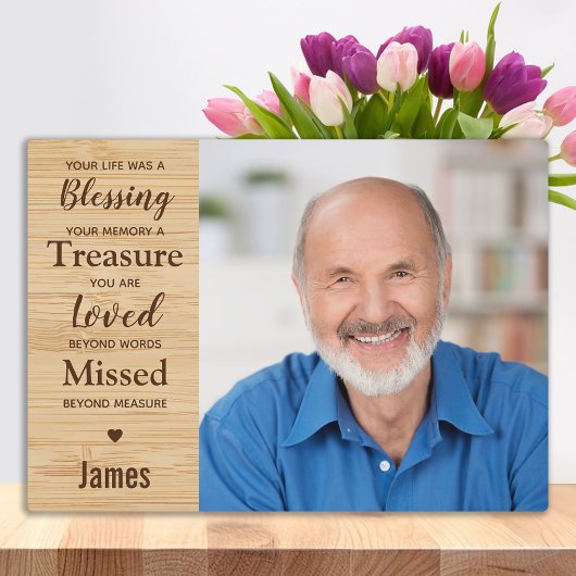 Plaque Photo Mémorial de la famille de mémoire amoureuse