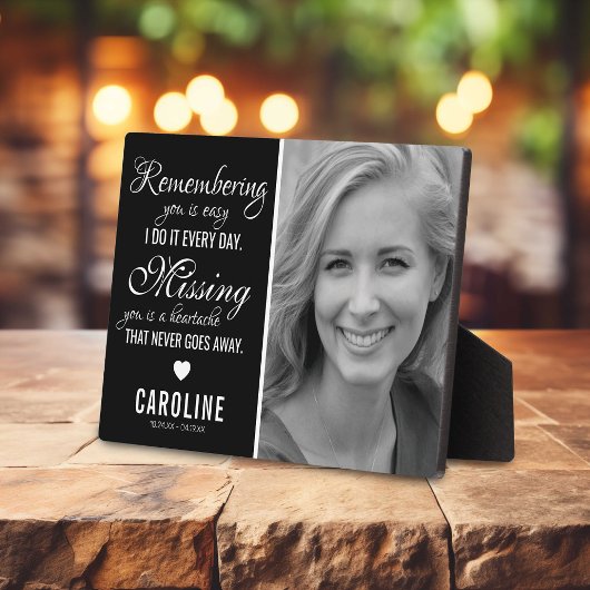 Plaque Photo Mémorial de la famille | Photo Soutenir le souveni