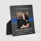 Plaque Photo Mémorial de la Police Agent Tombé au Champ d'Honne (Recto)