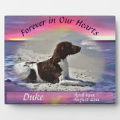 Plaque Photo Mémorial de l'animal de compagnie dans nos cœurs C (Devant)