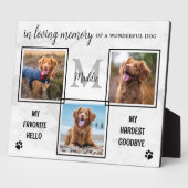 Plaque Photo Mémorial de marbre pour animaux de compagnie en mé (Côté)