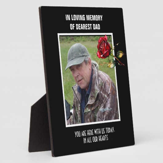 Plaque Photo Mémorial de mariage pour un être cher disparu (Côté)