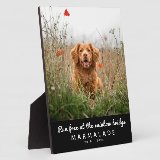 Plaque Photo Mémorial de photo de Rainbow Bridge pour animaux d (Côté)