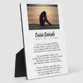 Plaque Photo Mémorial de poème sur l'addiction avec tablette ph (Côté)