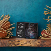 Plaque Photo Mémorial de serpent de compagnie Photo de feuillag (Côté)