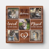 Plaque Photo Mémorial de souvenir de chat Collage photo unique (Devant)