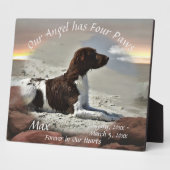 Plaque Photo Mémorial des animaux de compagnie des vagues et de (Côté)