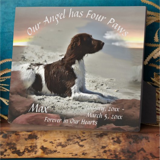 Plaque Photo Mémorial des animaux de compagnie des vagues et de