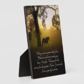 Plaque Photo Mémorial du cheval avec poème spirituel (Côté)
