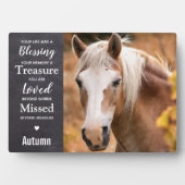 Plaque Photo Mémorial du Cheval Equestre Souvenir (Devant)