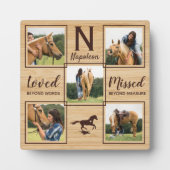 Plaque Photo Mémorial du cheval Photo unique (Devant)