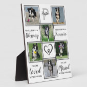 Plaque Photo Mémorial du chien - Don de perte d'animal de compa (Côté)